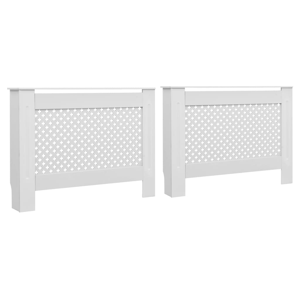 Vidaxl Radiatoroments 2 St 112x19x81.5 cm MDF bianco