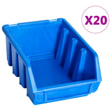 Vidaxl Stapelbakken 20 St Plastic Blue