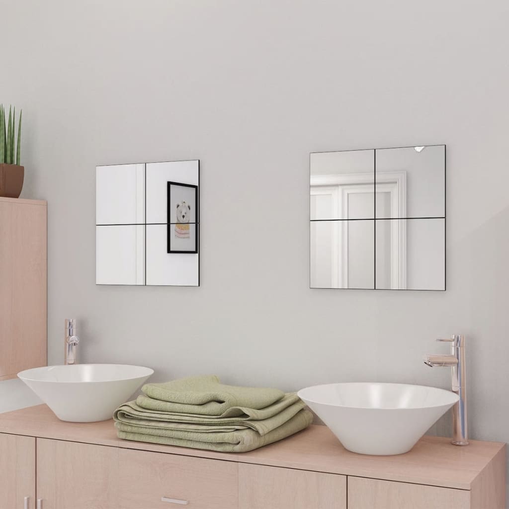 Vidaxl Mirror tiles frameless 16 st 20.5 cm glass