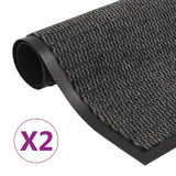 Vidaxl Droogloop Mats 2 PC Rectangular Tufted 40x60 cm Anthracite