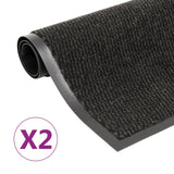 Vidaxl droogloop matten 2 pc rechteckig getuftet 40x60 cm schwarz