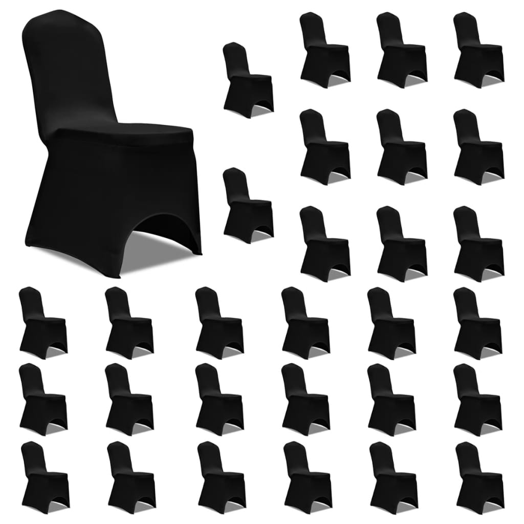 Las cubiertas de asiento de Vidaxl estiran 30 st negros