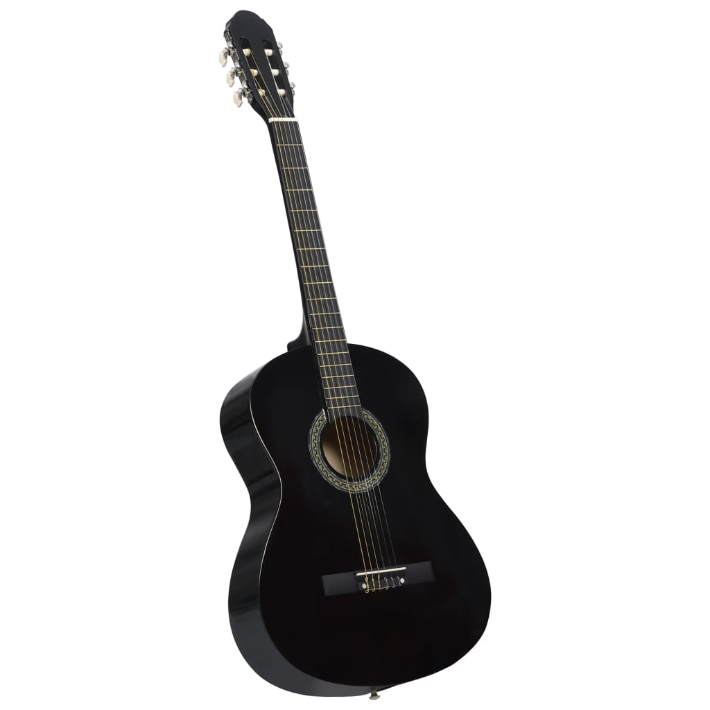 Vidaxl Guitar Classic Begynder 4 4 39 Lindenhout Black