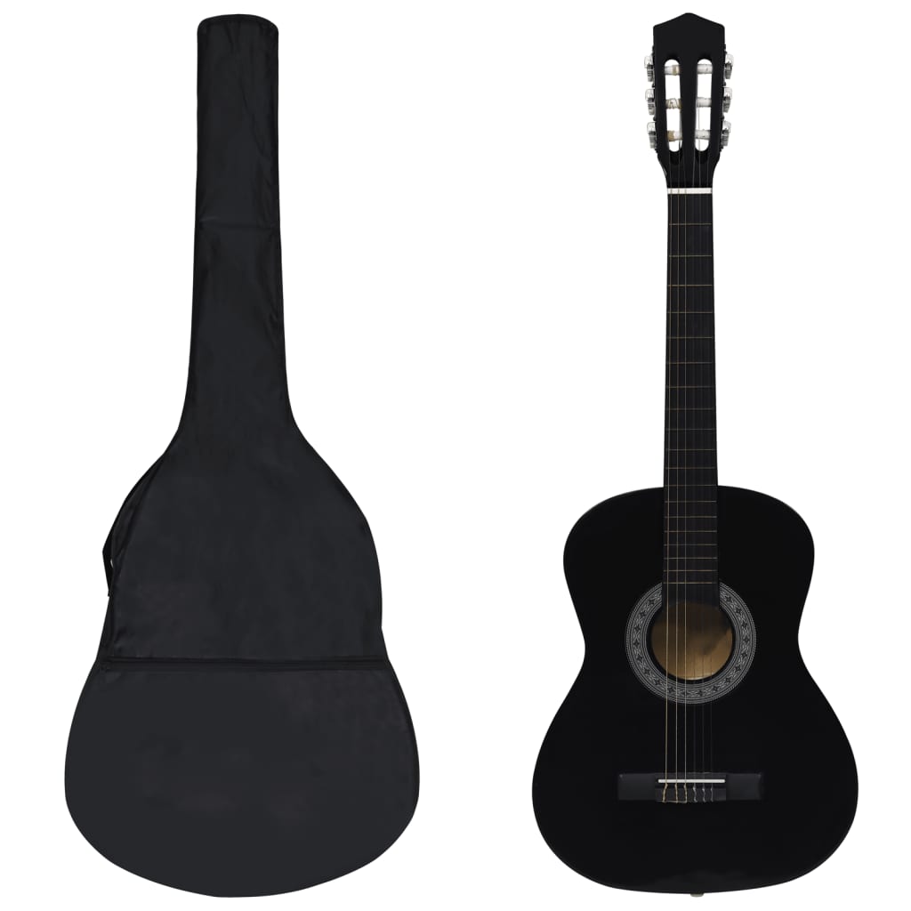 Vidaxl Guitar Guitar Set Classic Beginner 3 4 36 Black