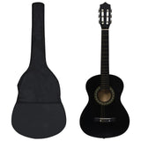 Vidaxl Set di chitarra a 8 pezzi Classic Principner 1 2 34 Black