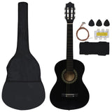 Vidaxl Set di chitarra a 8 pezzi Classic Principner 1 2 34 Black