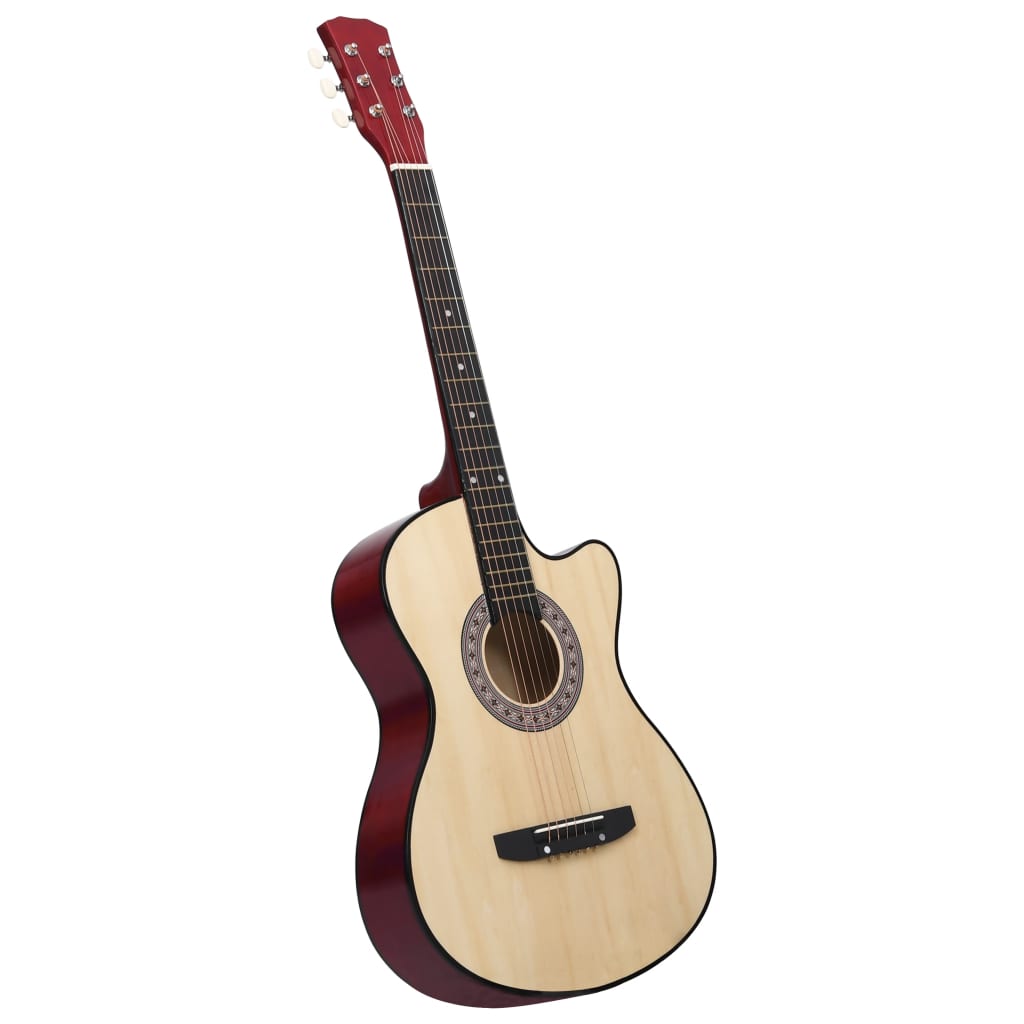 Vidaxl Guitar Cutaway med 6 strenger Western Acoustic 38 Lindenhout