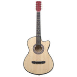 Vidaxl Guitar Cutaway med 6 strenge vestlige akustiske 38 Lindenhout