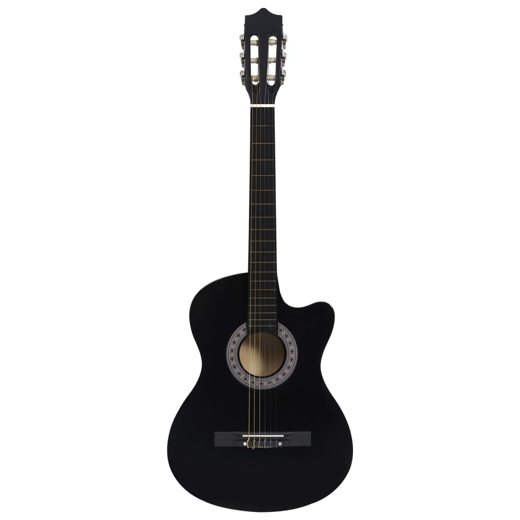 Vidaxl Guitare Cutaway avec 6 cordes Western Classic 38 Black