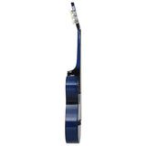 Vidaxl Guitar Cutaway con 6 corde Western Classic 38 Tinted Blue