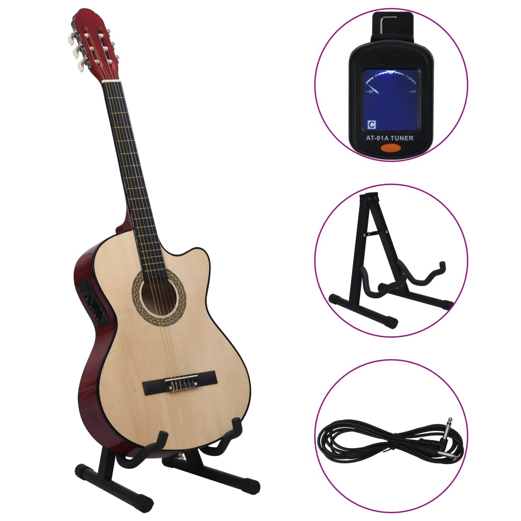 Vidaxl 12-teilige Gitarrenset mit Equalizer und 6 Saiten Western