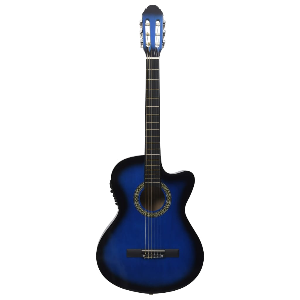 Vidaxl Guitar Cutaway with Equalizer 6 Strings Western Classic Blue