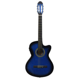 Vidaxl kytara Cutraway s ekvalizérem 6 Strings Western Classic Blue