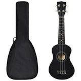 Vidaxl ukuleleset mit Tasche für Kinder Sopran 21 '' schwarz