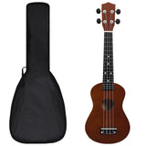 Vidaxl Ukuleleset with bag for children soprano 23 '' Darkhout colored