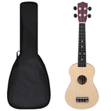 Vidaxl ukulelelet avec sac pour enfants soprano 23 '' coloré en bois clair