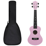 VidaXL Ukuleleset met tas voor kinderen sopraan 23'' roze