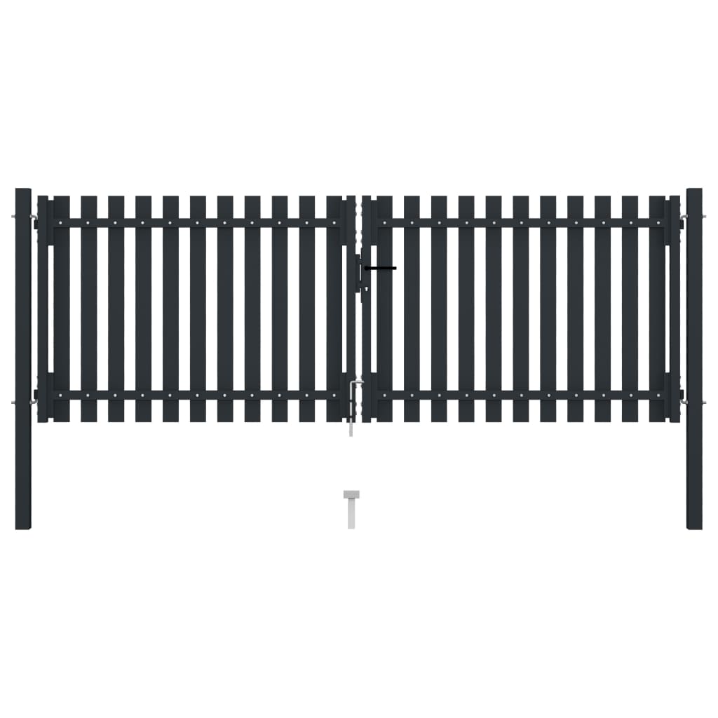 Vidaxl Port Double 306x125 CM Steel Anthracite