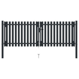 Vidaxl port double 306x125 cm steel anthracite