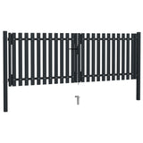 Vidaxl port double 306x150 cm steel anthracite