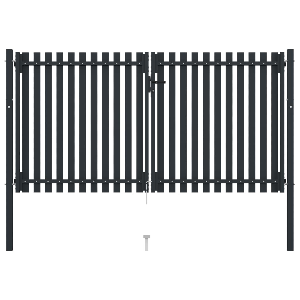 Vidaxl Port Double 306x200 CM Steel Anthracite