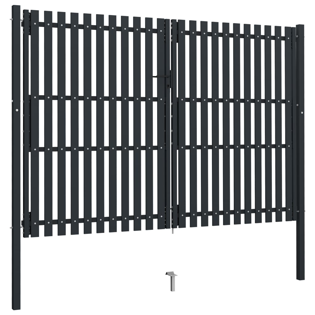 Vidaxl port double 306x250 cm steel anthracite