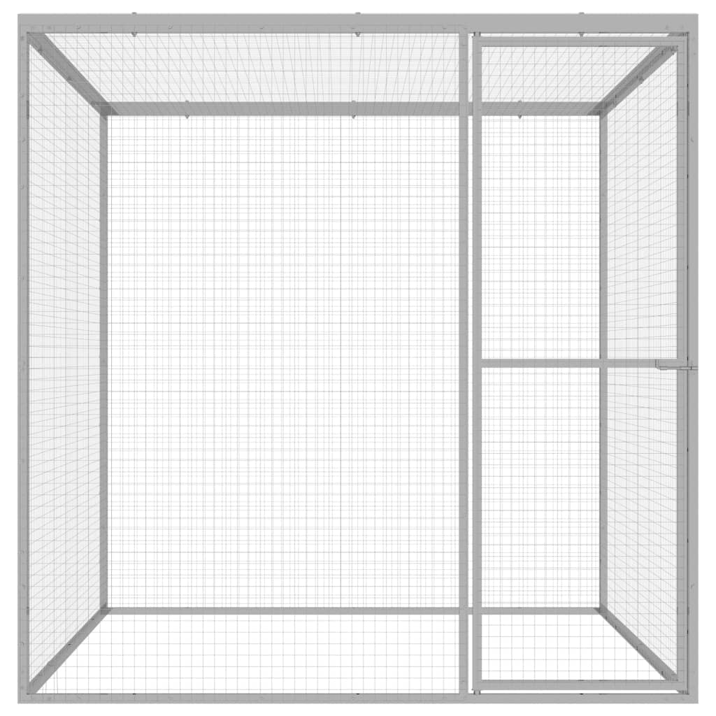 Vidaxl Cat Cage 1.5x1.5x1.5 m Acciaio zincato