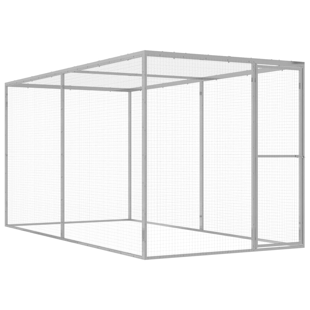 Vidaxl Cat Cage 3x1.5x1,5 m pocinkano jeklo