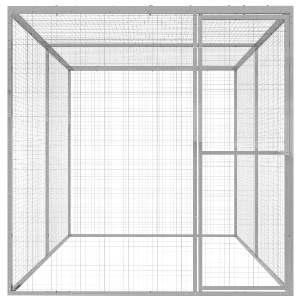 Vidaxl Cat Cage 3x1.5x1,5 m pocinkano jeklo