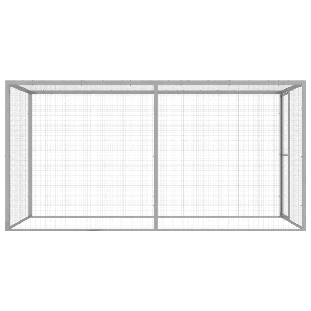 Vidaxl Cat Cage 3x1,5x1,5 m Galvanisé en acier