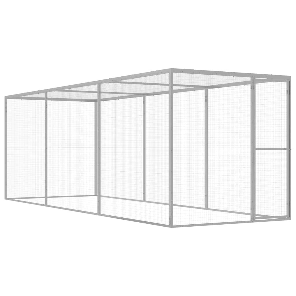 Vidaxl Cat Cage 4,5x1,5x1,5 m galvanizovaná ocel