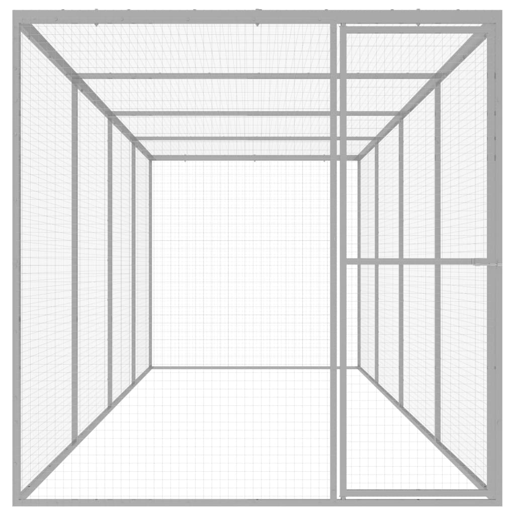 Vidaxl Cat Cage 6x1.5x1.5 m Acciaio zincato