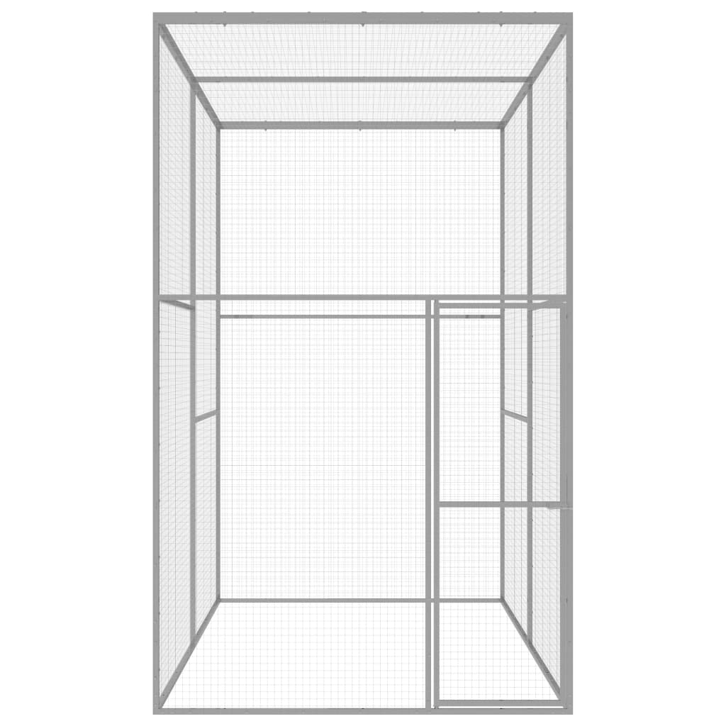 Vidaxl Cat Cage 3x1,5x2,5 m Galvanisé Acier