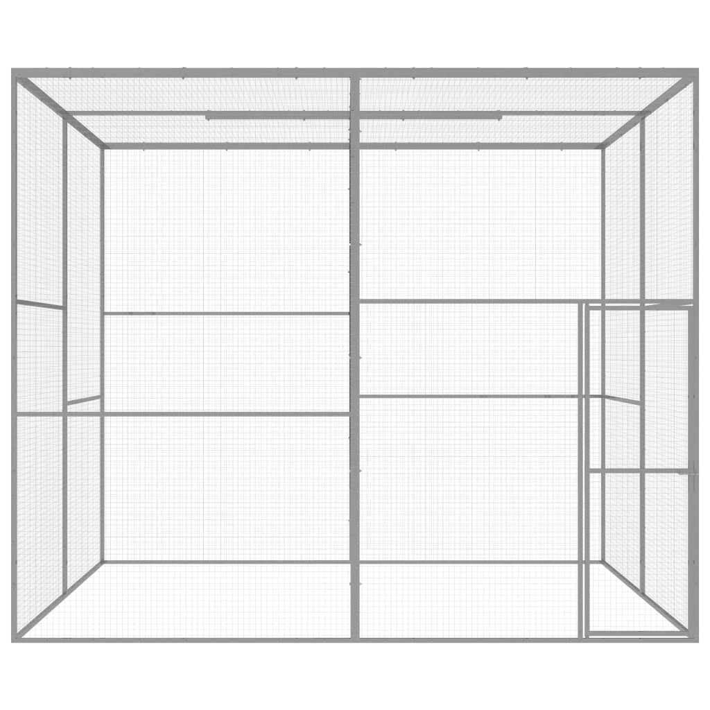 Vidaxl CAT CAGE 3X3X2.5 M M M de acero galvanizado