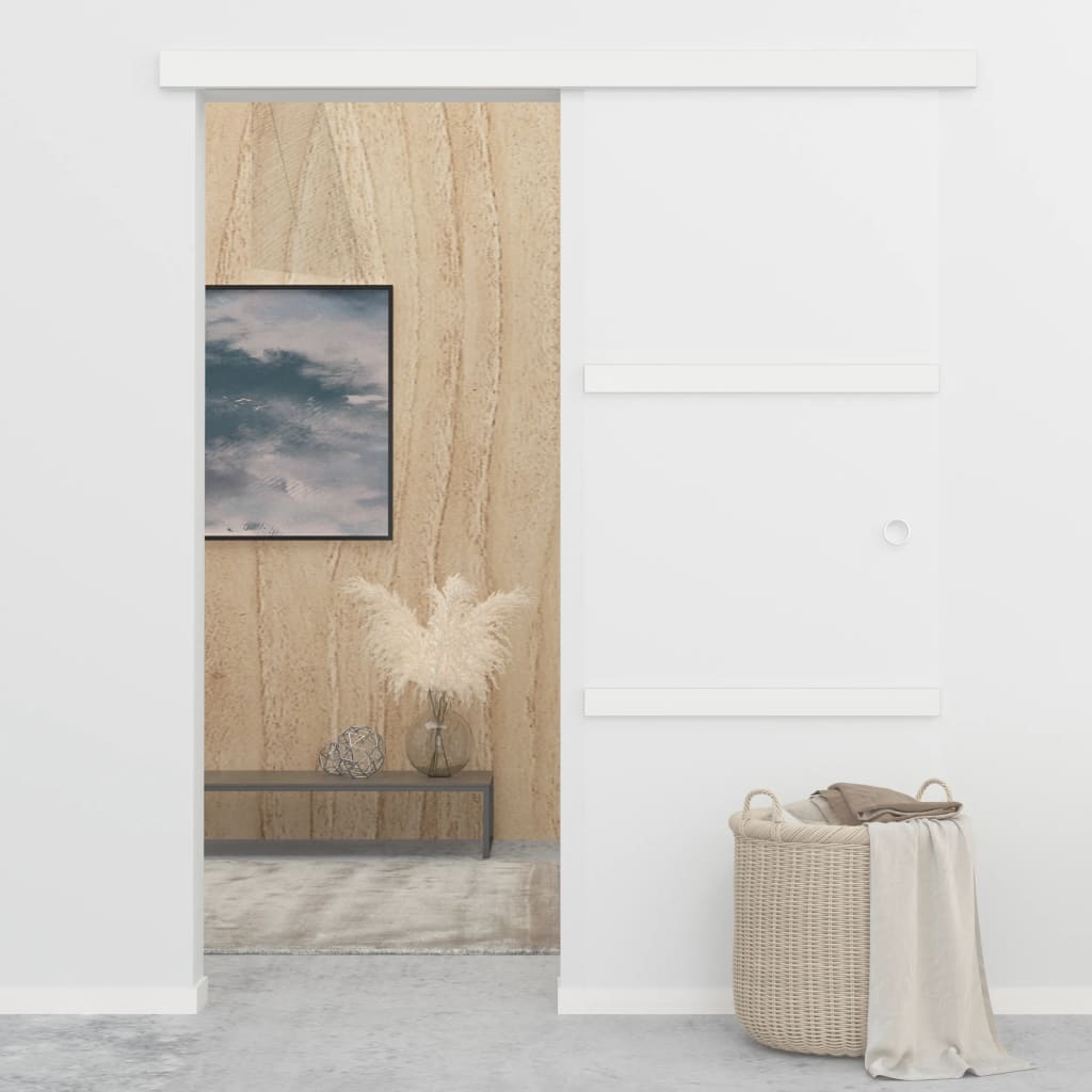 Vidaxl Porte coulissante avec arrêts doux de 76x205 cm en verre ESG et en aluminium