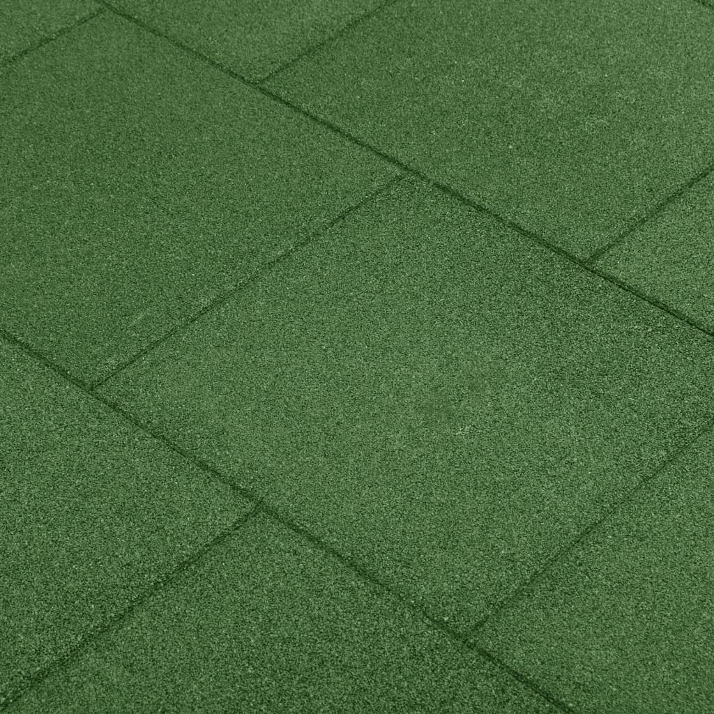 Carreaux Vidaxl Valt 12 ST 50x50x3 cm en caoutchouc vert