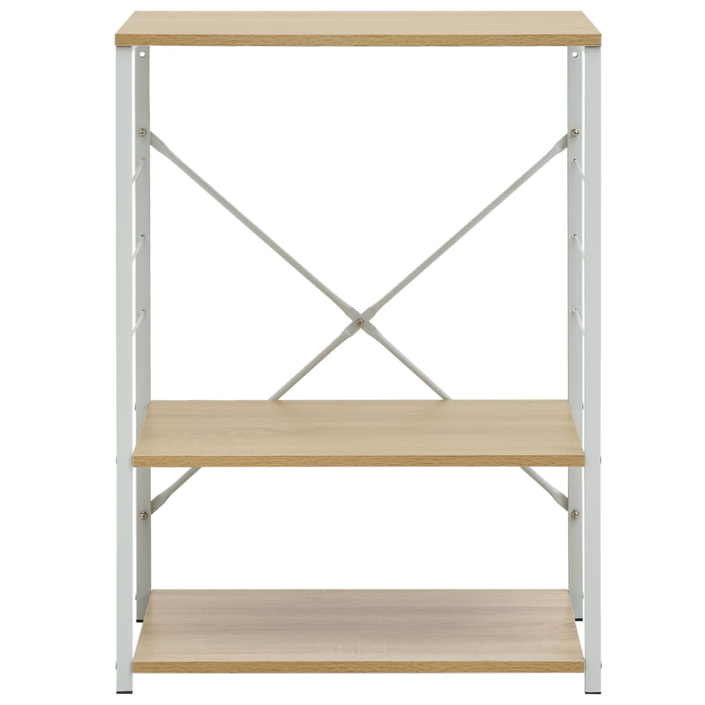 Armoire à micro-ondes Vidaxl 60x39.6x79,5 cm Bois transformé en blanc et en chêne de couleur