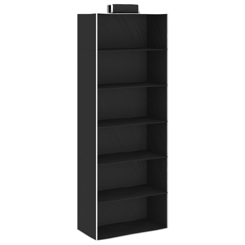 Vidaxl Clothing Organizers hanging 2 sts with 6 shelves fabric