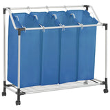 Vidaxl Washing Sourter med 4 Basking Stelle Blue