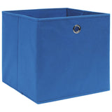 Cajas de almacenamiento de Vidaxl 10 PCS 32x32x32 CM Fabric Blue