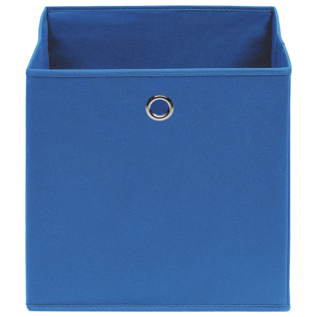 Boîtes de rangement Vidaxl 10 PCS 32x32x32 cm Fabric bleu