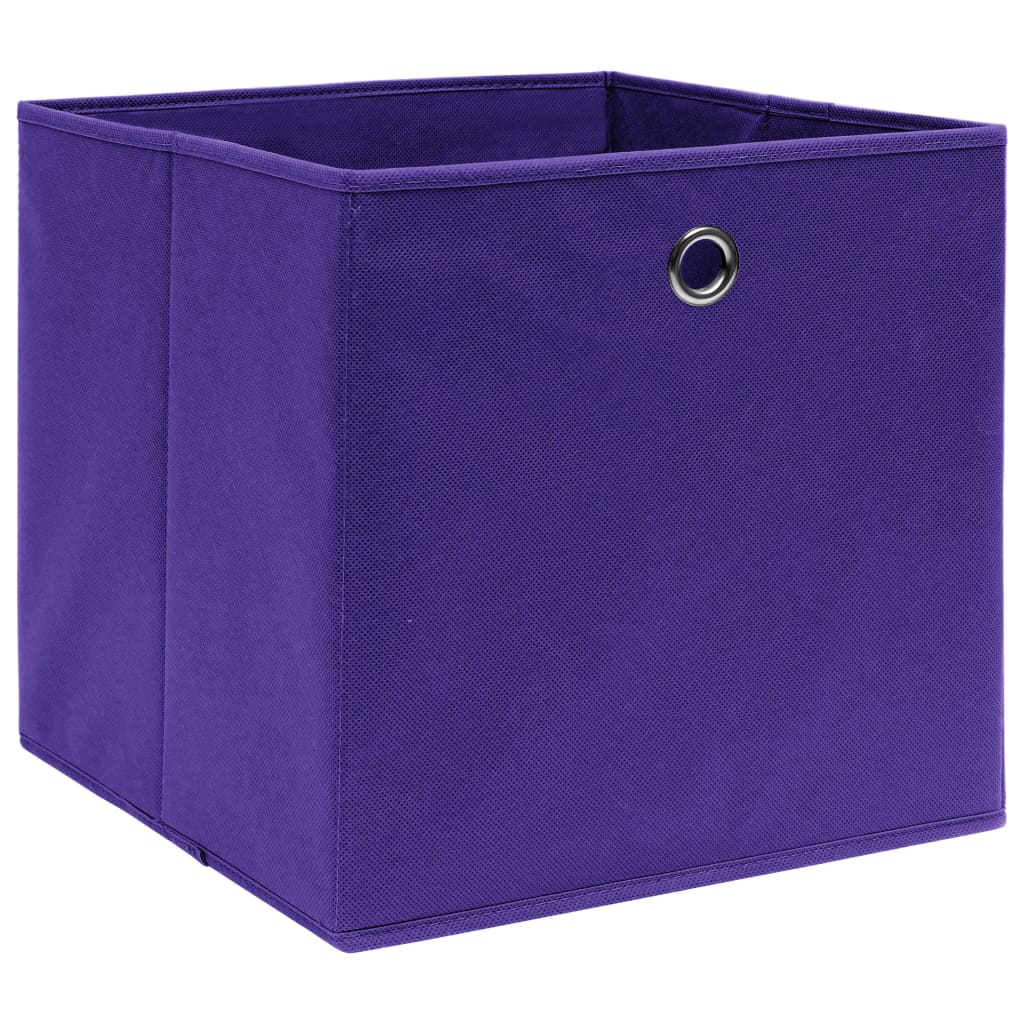 Vidaxl Späicherkëschten 10 PCs 32x32x32 cm Stoff Purple