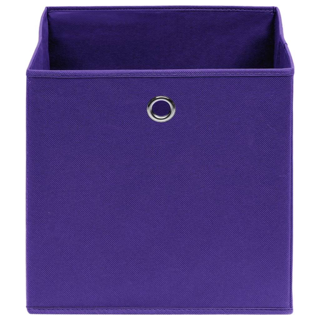 Vidaxl Späicherkëschten 10 PCs 32x32x32 cm Stoff Purple