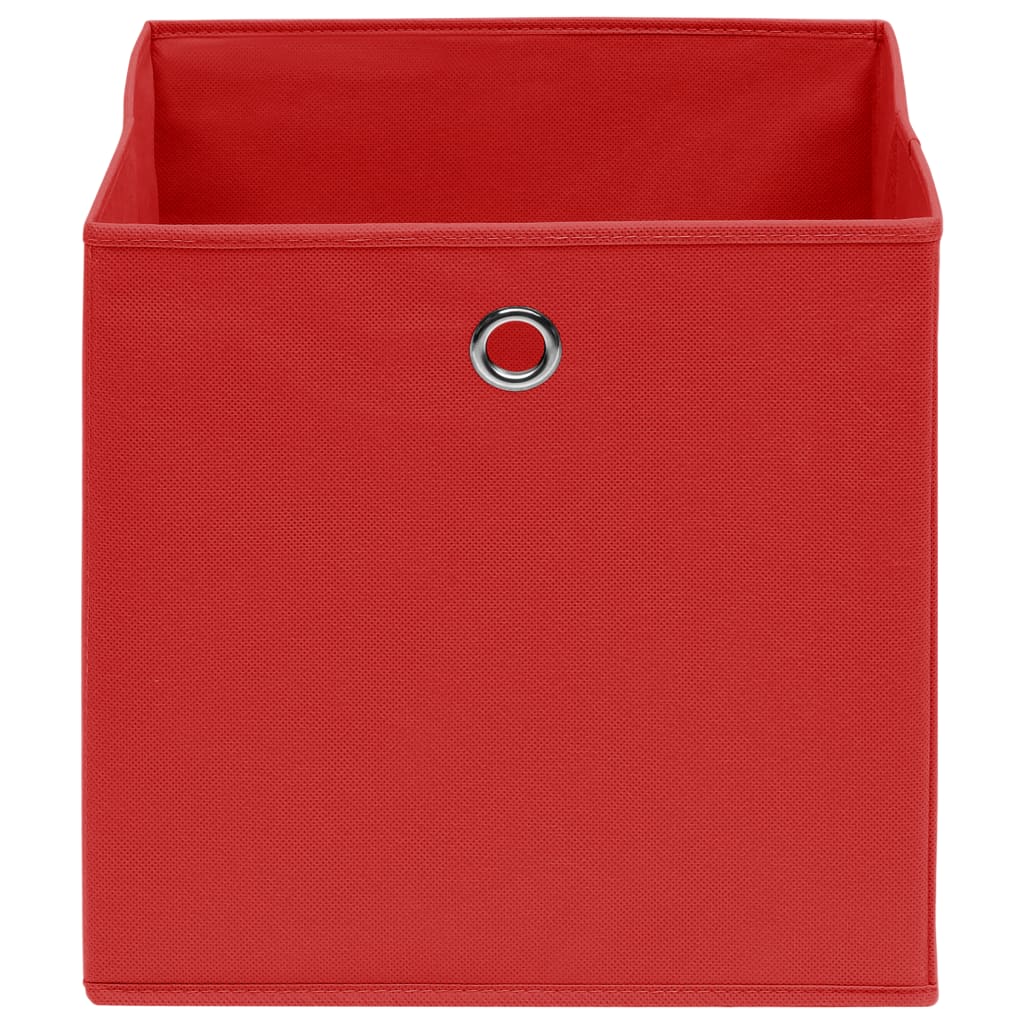 Vidaxl Storage boxes 10 pcs 32x32x32 cm Fabric red