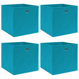 Vidaxl storage boxes 4 pcs 32x32x32 cm fabric baby blue