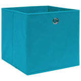 Vidaxl storage boxes 4 pcs 32x32x32 cm fabric baby blue