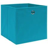 Vidaxl storage boxes 10 pcs 32x32x32 cm fabric baby blue