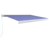 Vidaxl Luifel manually 450x300 cm blue and white