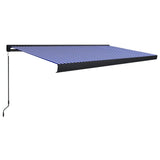 Vidaxl luifel manuell 500x300 cm blau und weiß