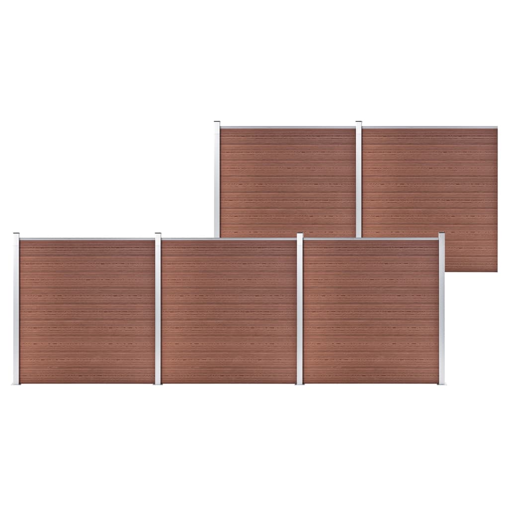 Vidaxl hegn 872x186 cm HKC Brown